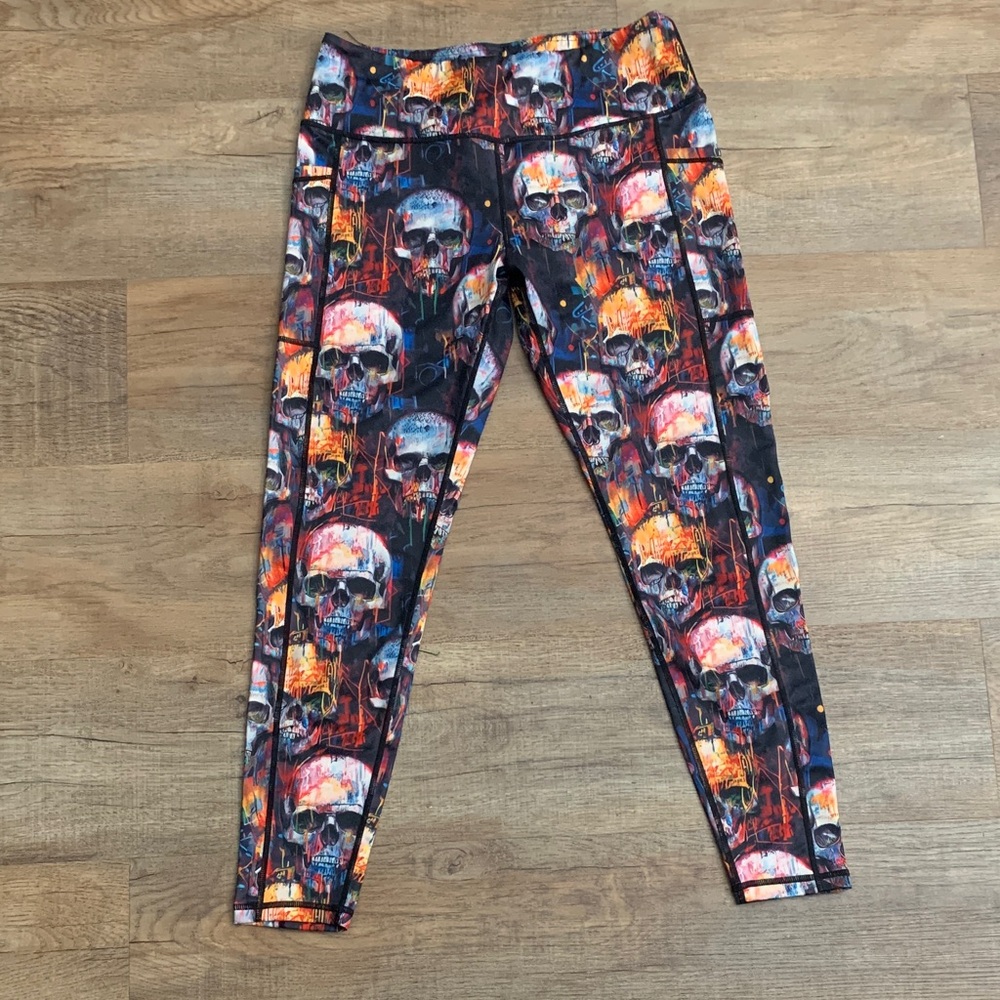 Constantly Varied Gear Multicolor Skull Kids Leggings